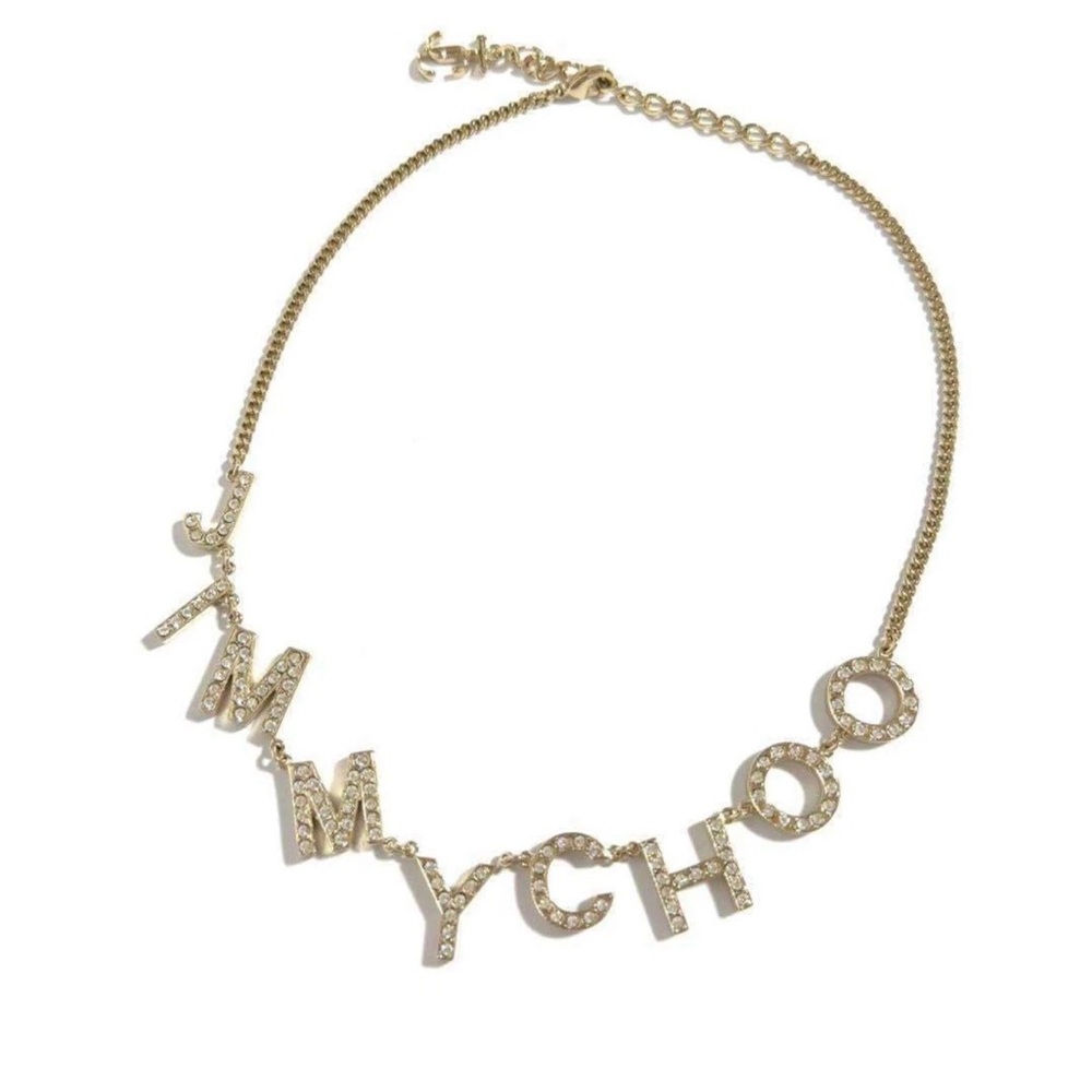 NEW Jimmy Choo Gold Letter Necklace
